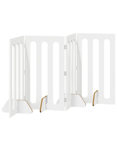 Recinto pieghevole per animali 4 pcs Bianco Lucido