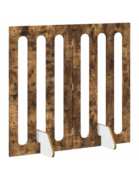 Recinto pieghevole per animali 2 pcs Quercia Affumicata