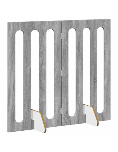 Recinto pieghevole per animali 2 pcs Sonoma grigia