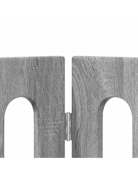 Recinto pieghevole per animali 2 pcs Sonoma grigia