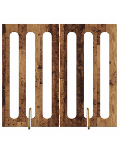 Recinto pieghevole per animali 2 pcs Legno di quercia 2
