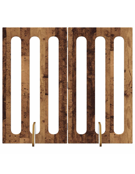 Recinto pieghevole per animali 2 pcs Legno di quercia