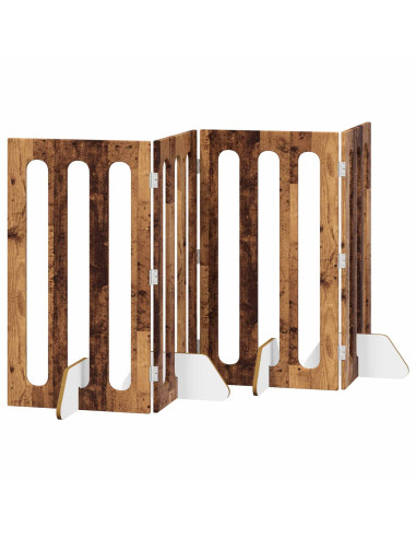 Recinto pieghevole per animali 4 pcs Legno di quercia