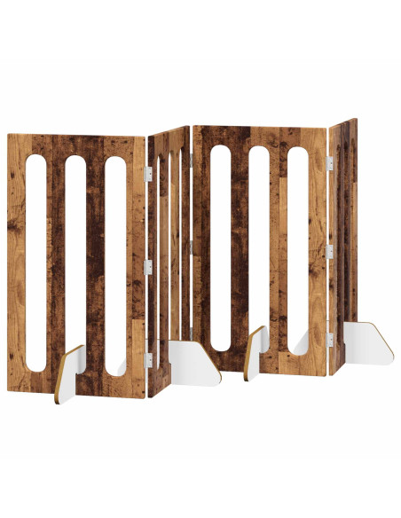 Recinto pieghevole per animali 4 pcs Legno di quercia