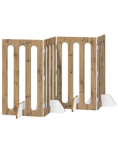 Recinto pieghevole per animali 4 pcs Rovere Artigianale