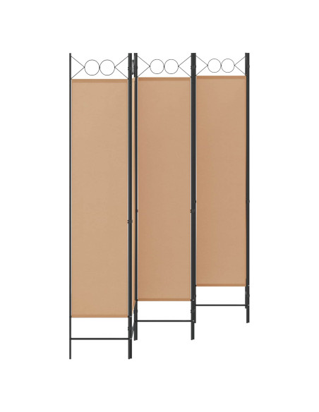 Divisore per Stanza a 6 Pannelli Beige 240 x 200 cm Tessuto