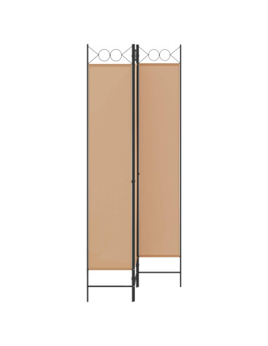 Paravento a 3 pannelli Beige 120 x 220 cm Tessuto