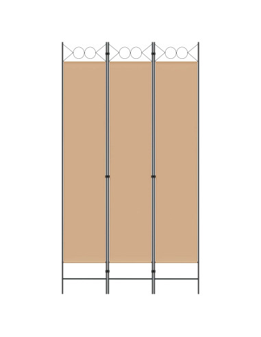 Paravento a 3 pannelli Beige 120 x 220 cm Tessuto