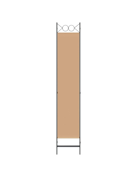 Paravento a 3 pannelli Beige 120 x 220 cm Tessuto
