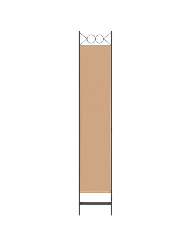 Paravento a 4 Pannelli Beige 160 x 220 cm Tessuto