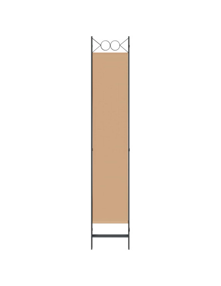 Paravento a 4 Pannelli Beige 160 x 220 cm Tessuto