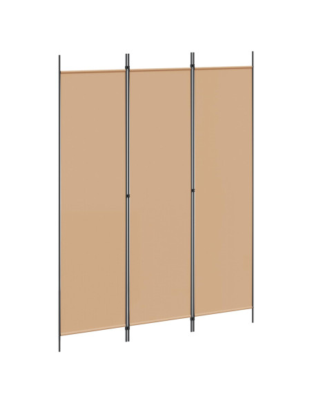 Paravento a 3 pannelli Beige 150 x 200 cm Tessuto