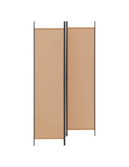 Paravento a 3 pannelli Beige 150 x 200 cm Tessuto
