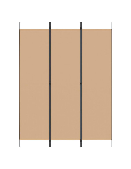 Paravento a 3 pannelli Beige 150 x 200 cm Tessuto