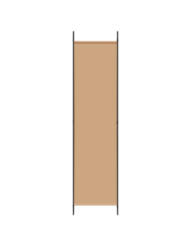 Paravento a 5 Pannelli Beige 250 x 200 cm Tessuto