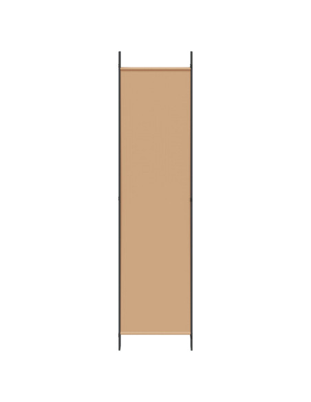 Paravento a 5 Pannelli Beige 250 x 200 cm Tessuto