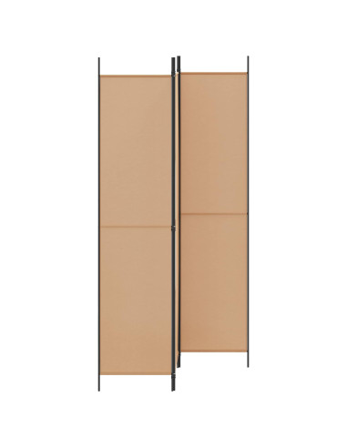 Paravento a 3 pannelli Beige 150 x 220 cm Tessuto