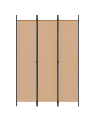 Paravento a 3 pannelli Beige 150 x 220 cm Tessuto