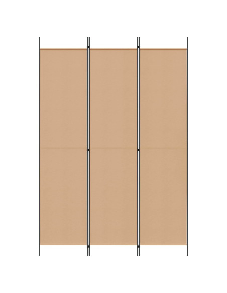 Paravento a 3 pannelli Beige 150 x 220 cm Tessuto
