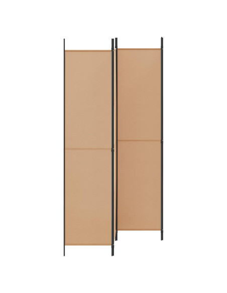 Paravento a 4 Pannelli Beige 200 x 220 cm Tessuto
