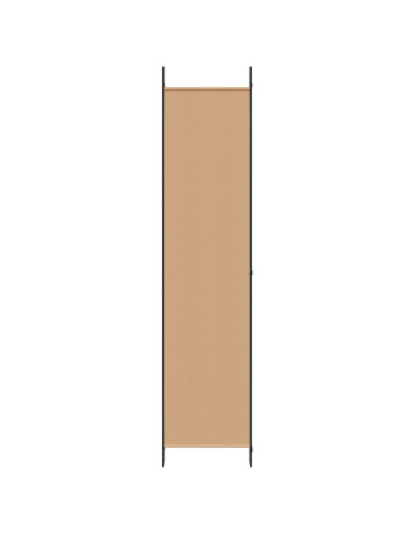 Paravento a 5 Pannelli Beige 250 x 220 cm Tessuto