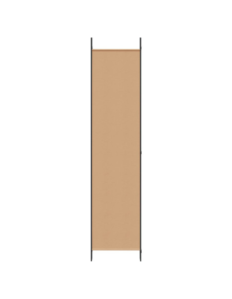 Paravento a 5 Pannelli Beige 250 x 220 cm Tessuto