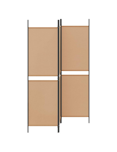 Paravento a 3 pannelli Beige 150 x 180 cm Tessuto