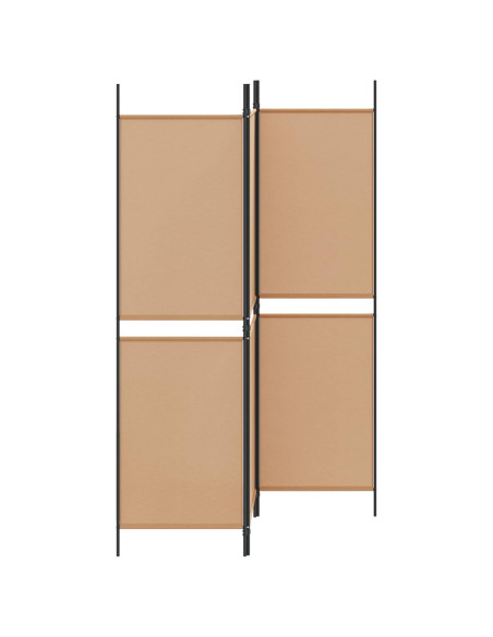 Paravento a 3 pannelli Beige 150 x 180 cm Tessuto