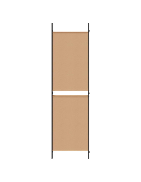 Paravento a 3 pannelli Beige 150 x 180 cm Tessuto