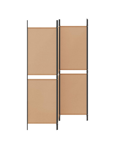 Paravento a 4 pannelli Beige 200 x 180 cm Tessuto