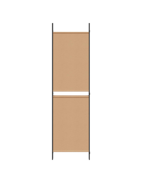 Paravento a 4 pannelli Beige 200 x 180 cm Tessuto