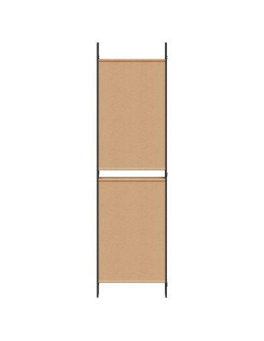 Paravento a 5 Pannelli Beige 250 x 180 cm Tessuto