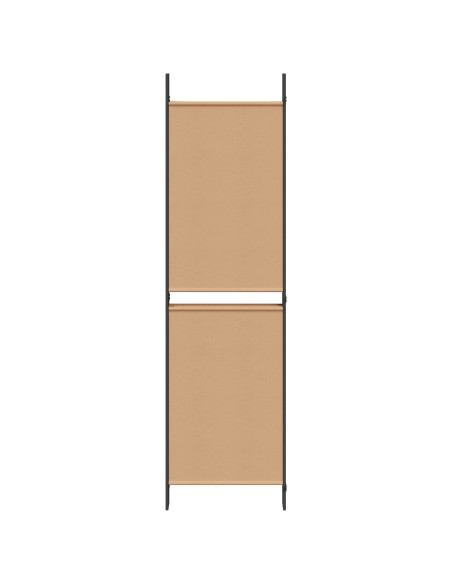 Paravento a 5 Pannelli Beige 250 x 180 cm Tessuto