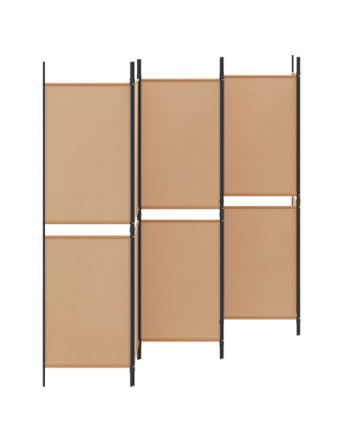 Divisore per Stanza a 6 Pannelli Beige 300 x 180 cm Tessuto