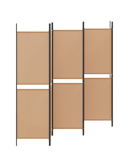 Divisore per Stanza a 6 Pannelli Beige 300 x 180 cm Tessuto