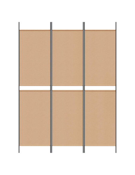 Paravento a 3 pannelli Beige 150 x 200 cm Tessuto