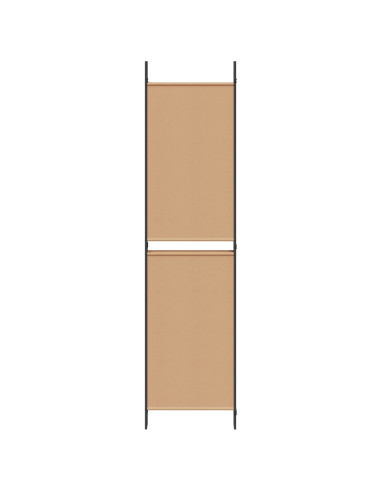 Pannello divisorio a 5 parti Beige 250 x 200 cm Tessuto