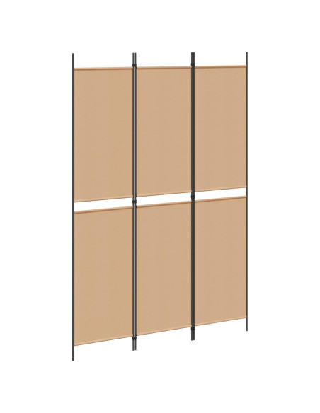 Pannello Divisorio a 3 Pannelli Beige 150 x 220 cm Tessuto