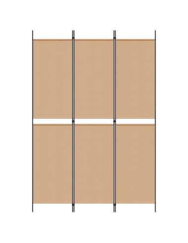 Pannello Divisorio a 3 Pannelli Beige 150 x 220 cm Tessuto