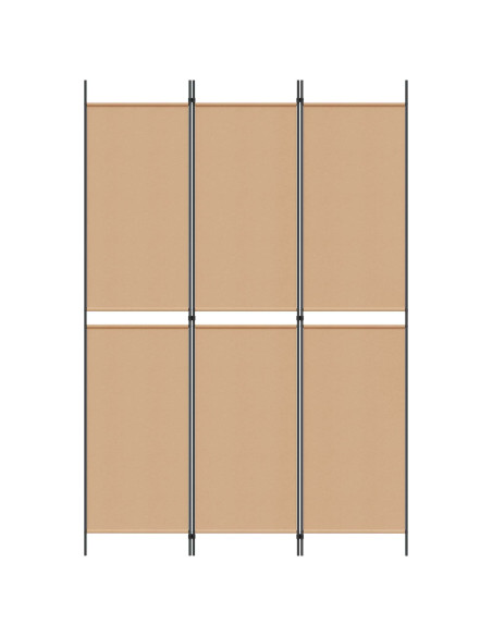 Pannello Divisorio a 3 Pannelli Beige 150 x 220 cm Tessuto