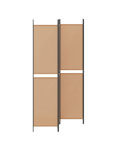 Paravento a 4 pannelli Beige 200 x 220 cm Tessuto