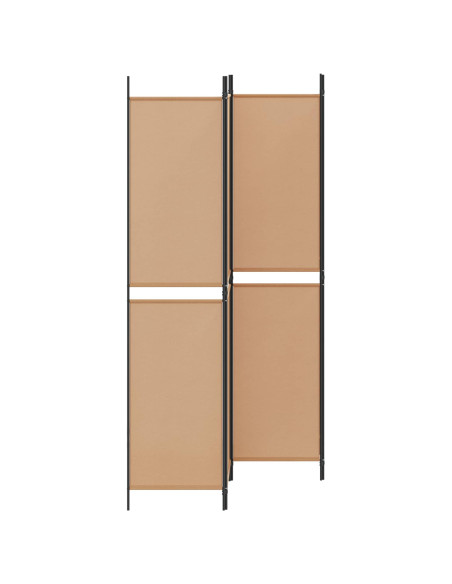 Paravento a 4 pannelli Beige 200 x 220 cm Tessuto