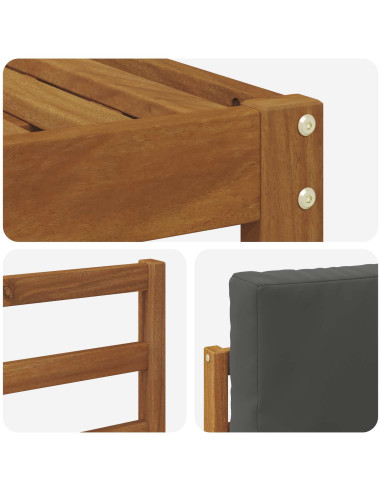 Set di divani 5 pcs Naturale e Antracite