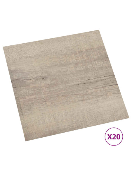 Plance per Pavimentazione Autoadesiva 30,5 x 30,5 cm 20 pcs PVC