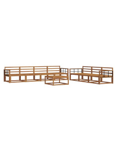 Set di divani da esterno 8 pcs Naturale 2