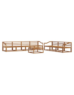 Set di divani da esterno 8 pcs Naturale 2