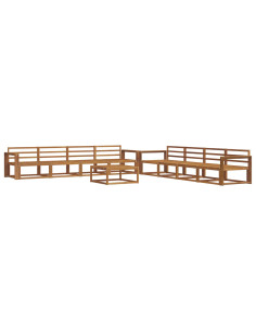Set di divani da esterno 9 pcs Naturale 2