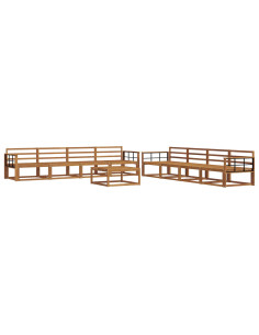 Set di divani da esterno 9 pcs Naturale 2