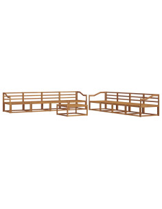 Set di divani da esterno 9 pcs Naturale 2