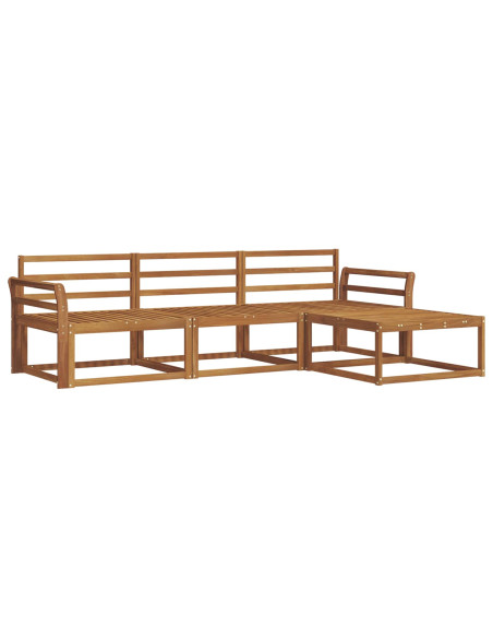 Set di divani da esterno 4 pcs Naturale